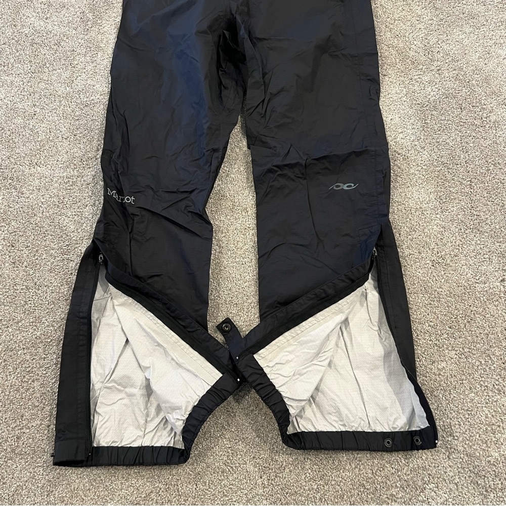 Marmot Men’s Nylon Pants Size Medium Black Outdoor Zip Bottom Elastic Waist, - Picture 3 of 16